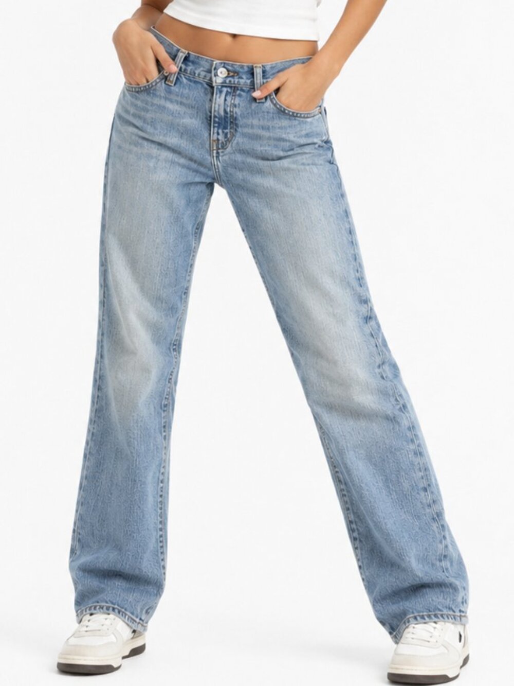 Abercrombie & Fitch Jeans Womens 2 Stretch Distressed y2k 90s Neo-preppy Casual